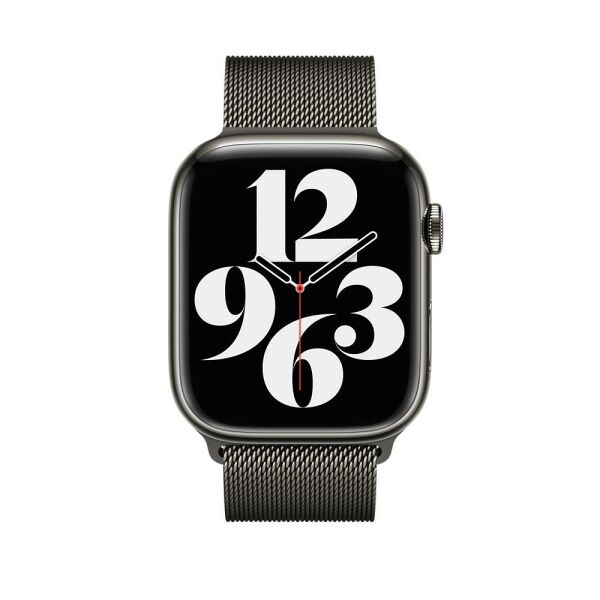 Apple Watch 7 Kordon 45mm Paslanmaz Çelik Manyetik Kapatmalı