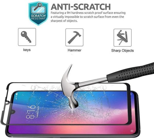 Huawei Y7 2018 5D Temperli 9H Tam Kaplama Ekran Koruyucu