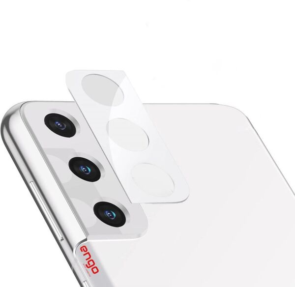 Samsung Galaxy S21 FE Kamera Koruyucu Temperli Koruma Beyaz