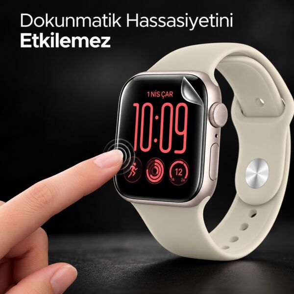 Apple Watch SE 3 44mm TPU Ekran Koruyucu 2’li Şeffaf Film
