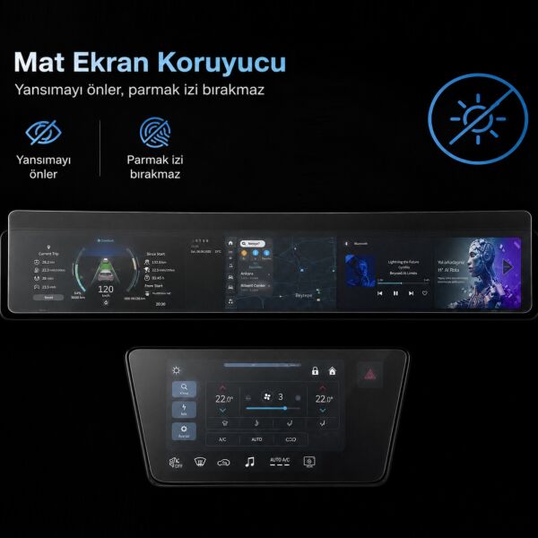 TOGG T10F Mat Ekran Koruyucu Gösterge Bilgi Ve Kumanda Ekran
