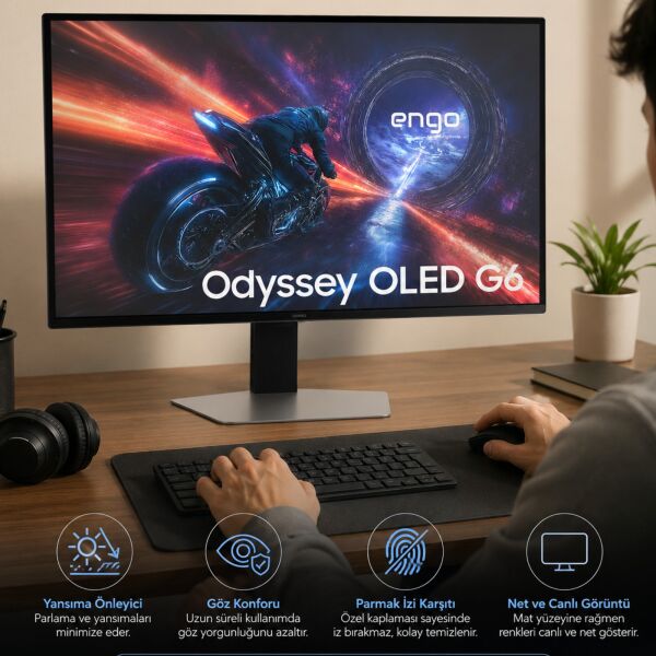 Samsung Odyssey G6 27 inç Mat Ekran Koruyucu Nano Şeffaf