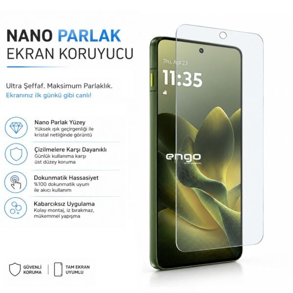 Motorola Edge 70 Ekran Koruyucu 9H Nano Parlak 6.67 inç