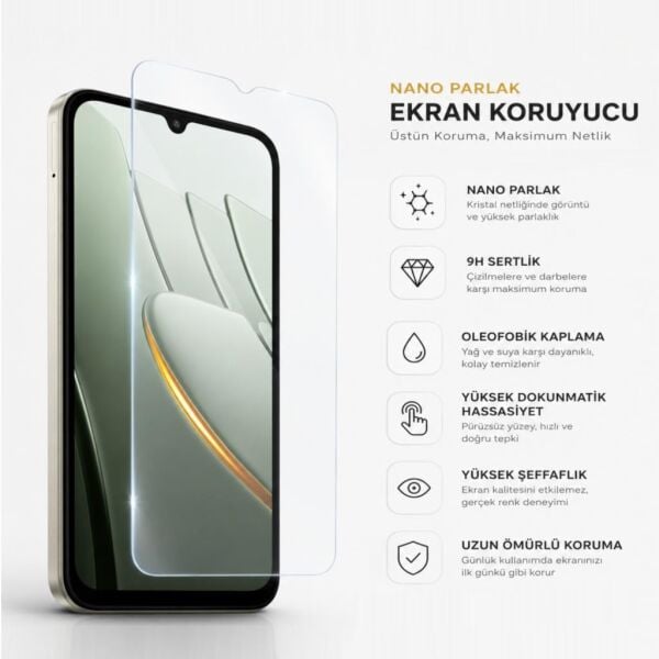 Poco C81 Pro Ekran Koruyucu 9H Nano Parlak 6.9 inç