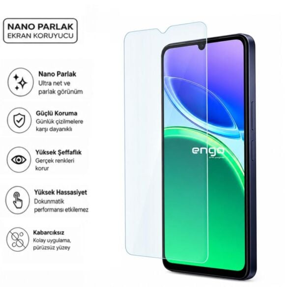 Vivo Y05 Ekran Koruyucu 6.74 inç 9H Nano Parlak