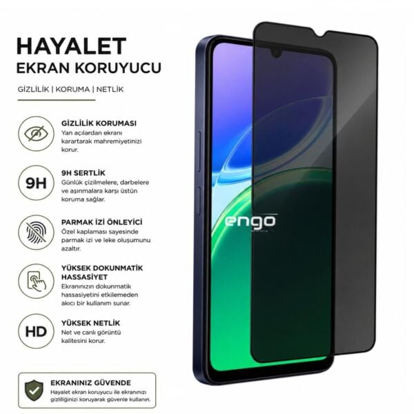 Vivo Y05 Hayalet Ekran Koruyucu 6.74 inç 9H Nano Şeffaf