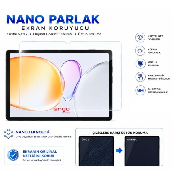 Tecno Megapad Se Ekran Koruyucu 11 inç Nano Parlak
