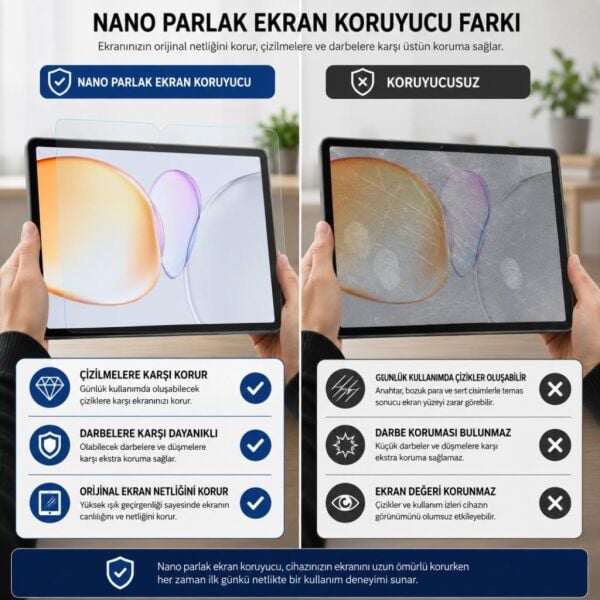 Tecno Megapad Se Ekran Koruyucu 11 inç Nano Parlak
