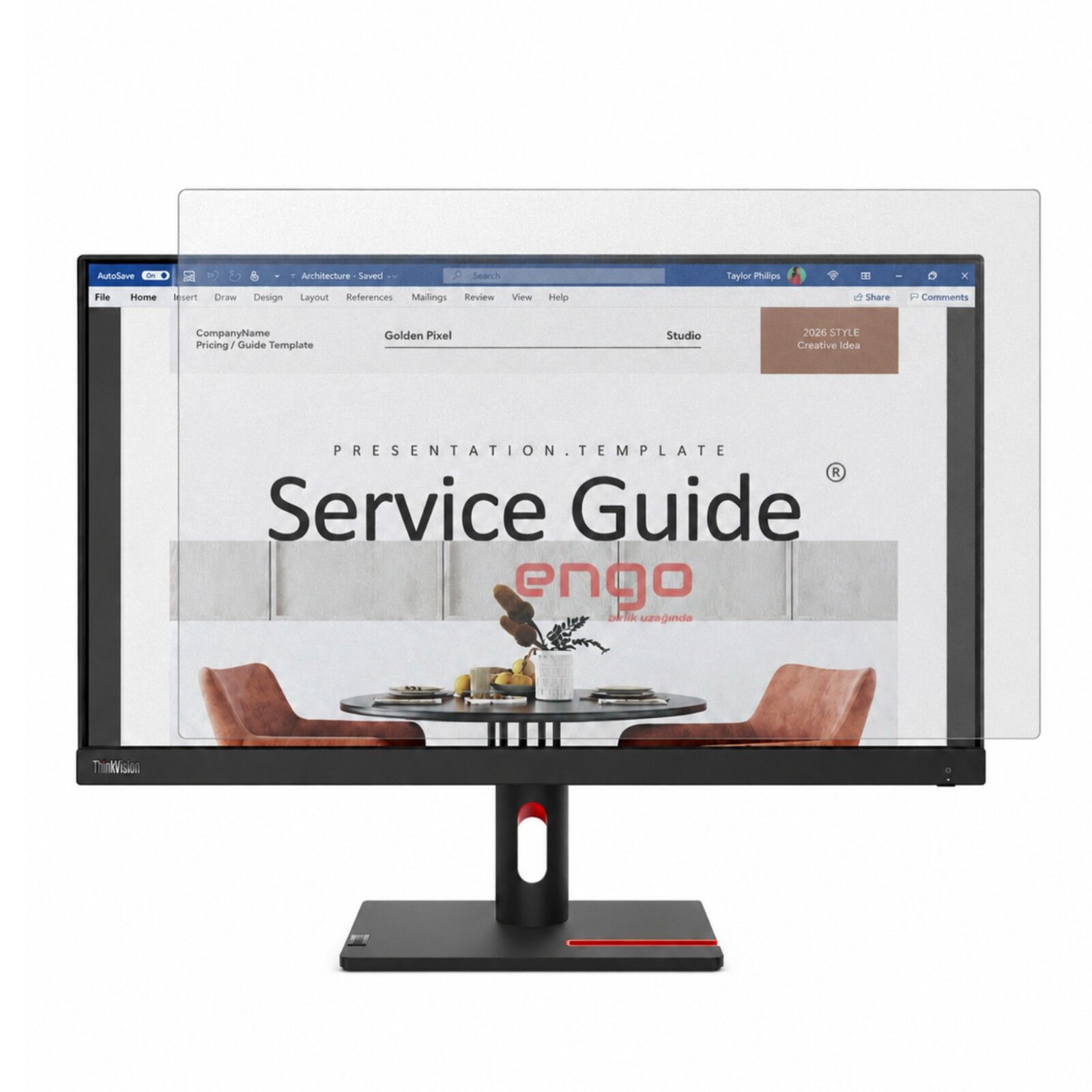 Lenovo ThinkVision S24i-30 Mat Ekran Koruyucu 23.8 inç