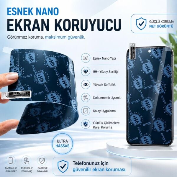 Hiking A52 Mat Ekran Koruyucu 9H Nano Şeffaf 6.74 inç