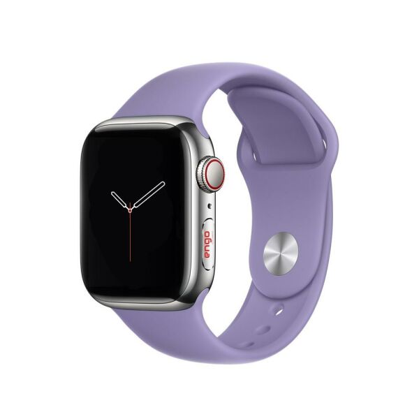 Apple Watch Kordon Watch 7 Spor Kordon Silikon 41mm Lila