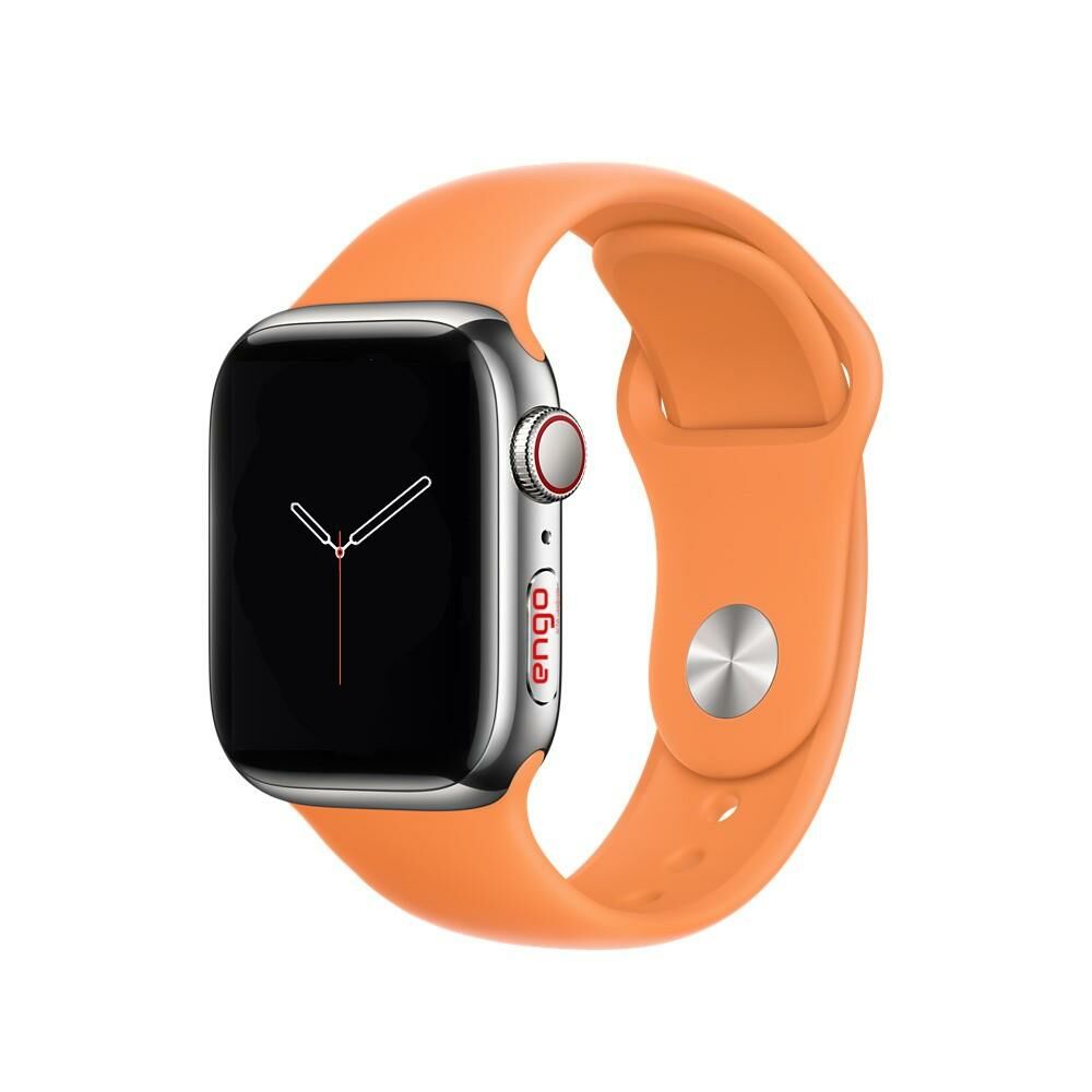 Apple Watch Kordon Watch 7 Spor Kordon Silikon 41mm Turuncu