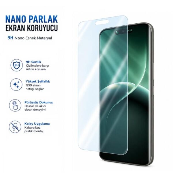 Tecno Camon 50 Ekran Koruyucu 9H Nano Şeffaf (CN5)