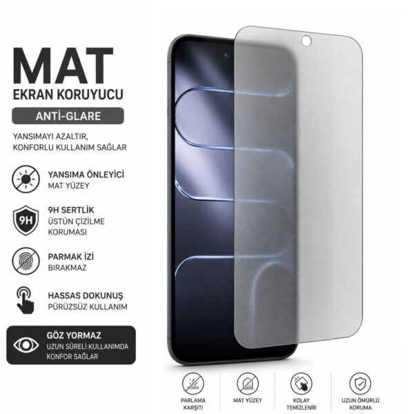 Tecno Spark 50 5G Mat Ekran Koruyucu 9H Nano Şeffaf (KN8)