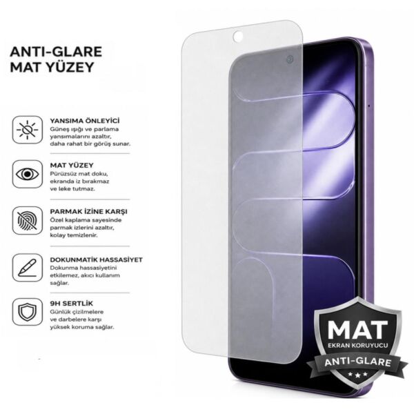 Tecno Spark 50 5G Mat Ekran Koruyucu 9H Nano Şeffaf (KN8)