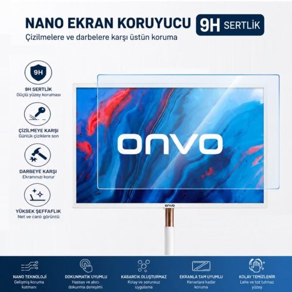 Onvo 32OVM6500X 32 inç Ekran Koruyucu 9H Nano Parlak