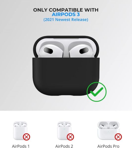 Apple AirPods Kılıf 3.Nesil Uyumlu Kablosuz Şarj Destekli Kılıf