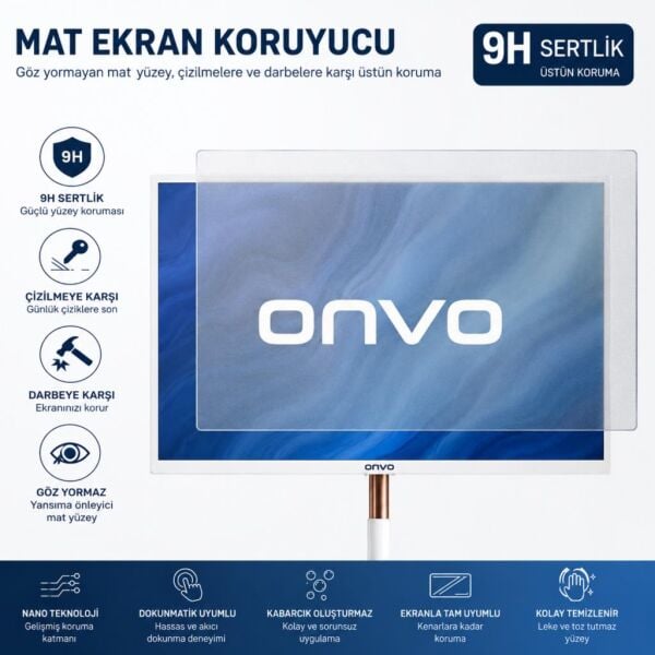 Onvo 32OVM6500X 32 inç Mat Ekran Koruyucu 9H Nano Şeffaf