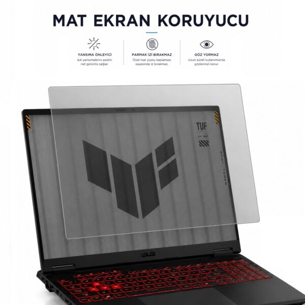 Asus TUF Gaming A16 16 inç Mat Ekran Koruyucu Nano Şeffaf