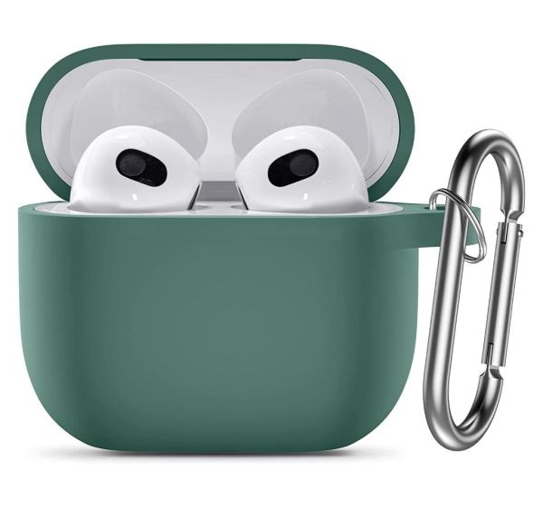 Apple AirPods Kılıf 3.Nesil Uyumlu Kablosuz Şarj Destekli Kılıf Yeşil