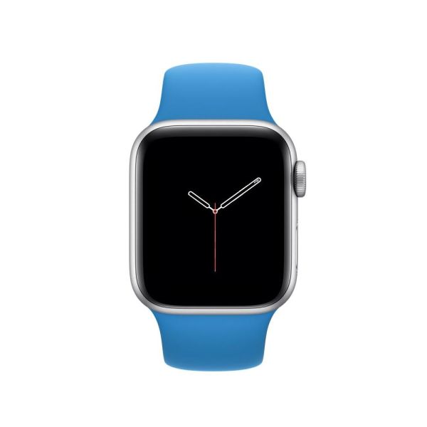 Apple Watch Kordon Watch SE Spor Kordon Silikon 40mm Açık Mavi