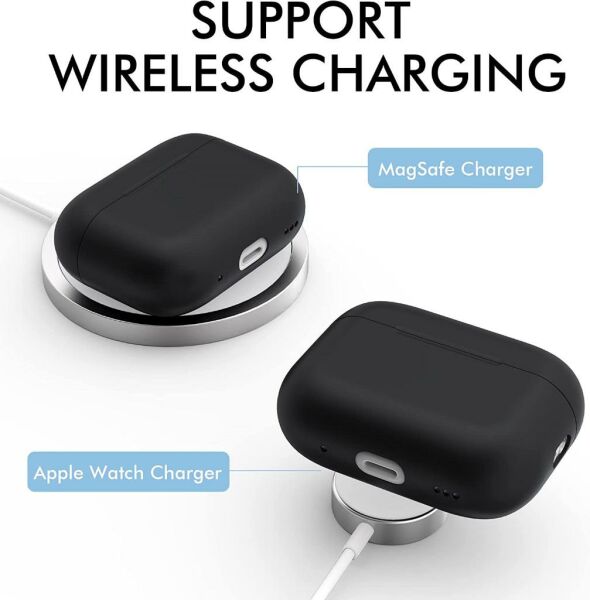 Apple AirPods Pro Kılıf 2.Nesil Uyumlu Kablosuz Şarj Destekli Yeşil