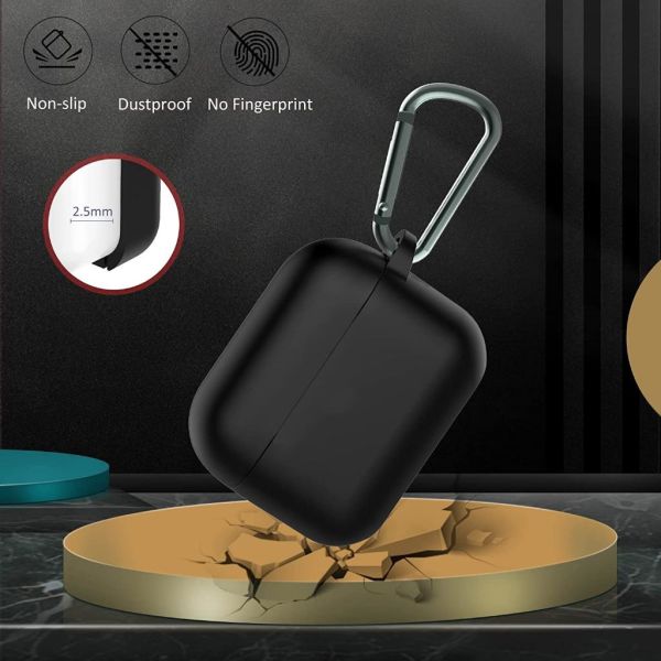 Apple AirPods Pro Kılıf 2.Nesil Uyumlu Kablosuz Şarj Destekli Siyah