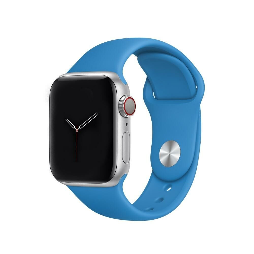 Apple Watch Kordon Watch 3 Spor Kordon Silikon 38mm Açık Mavi