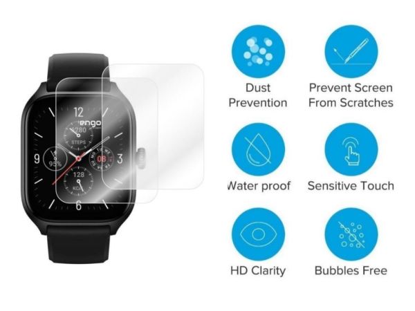 Amazfit GTS 4 Ekran Koruyucu TPU Şeffaf Film 2 Adet