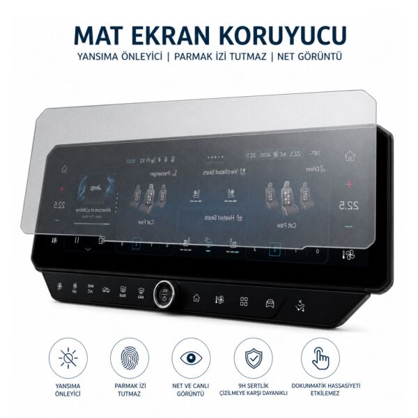 Jeep Compass Mat Ekran Koruyucu 16 inç Multimedya Nano