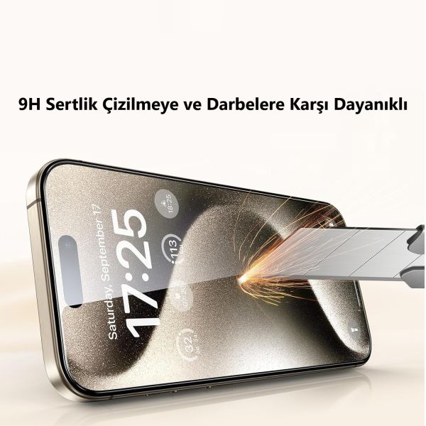Apple iPhone 16 Pro Max Ekran Koruyucu Nano Şeffaf Esnek
