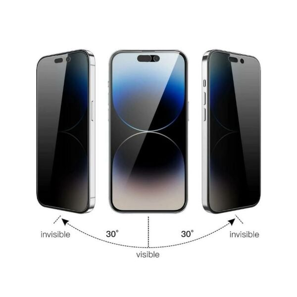 Apple iPhone 16 Pro Hayalet Ekran Koruyucu Anti-Spy Koruma