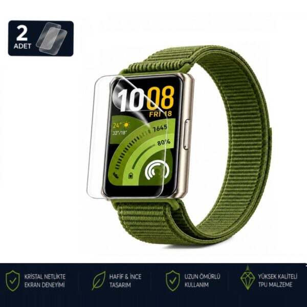 Huawei Band 11 Pro Ekran Koruyucu TPU Şeffaf Film 2 Adet