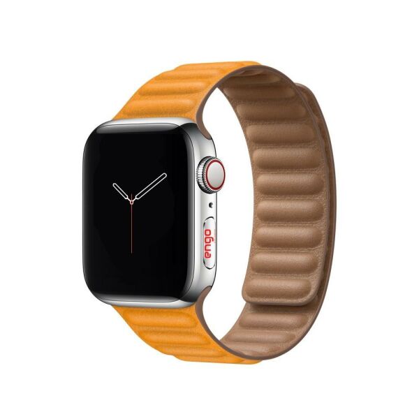 Apple Watch Kordon Watch 42mm / 44mm Baklalı Kordon Turuncu