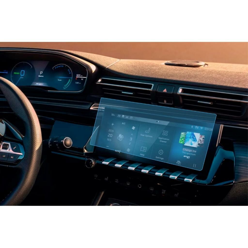 Peugeot 508 10 inç Ekran Koruyucu Multimedya Şeffaf Nano