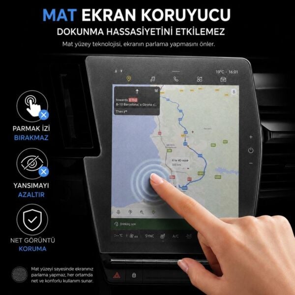 Renault Scenic E-Tech Mat Ekran Koruyucu Multimedya 12 inç