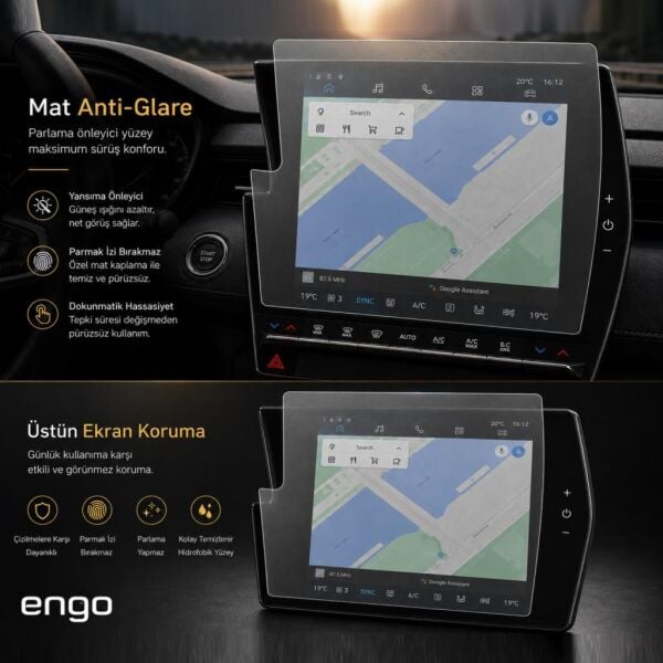 Renault Scenic E-Tech Mat Ekran Koruyucu Multimedya 12 inç