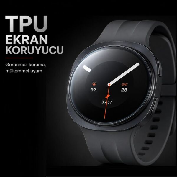 Samsung Galaxy Watch 9 40mm Ekran Koruyucu TPU, Tam Kaplayan Akıllı Saat Koruması 2 Adet, Çizilmeye Dayanıklı Koruma SM-L340