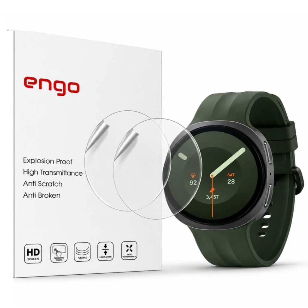 Samsung Galaxy Watch 9 44mm Ekran Koruyucu TPU, Tam Kaplayan Akıllı Saat Koruması 2 Adet, Çizilmeye Dayanıklı Koruma SM-L350