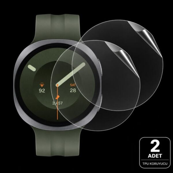 Samsung Galaxy Watch 9 44mm Ekran Koruyucu TPU, Tam Kaplayan Akıllı Saat Koruması 2 Adet, Çizilmeye Dayanıklı Koruma SM-L350