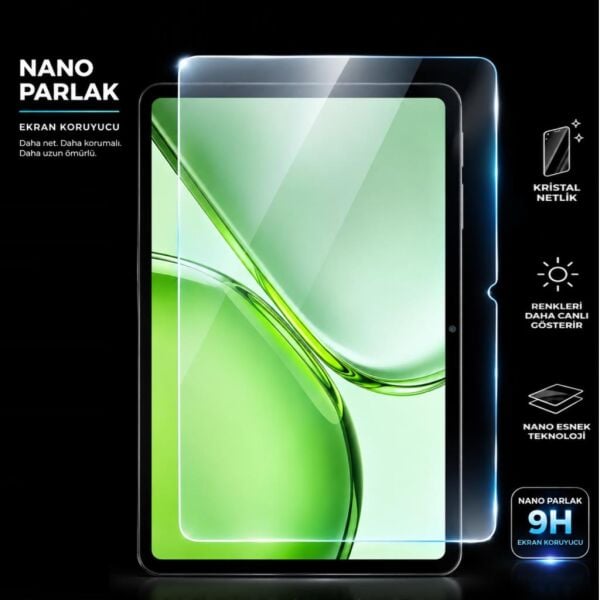 Honor Pad X9b Max Ekran Koruyucu 13 İnç 9H Kırılmaz Esnek Nano Cam, Çizilmeye Ve Darbeye Dayanıklı Koruma, HD Şeffaf