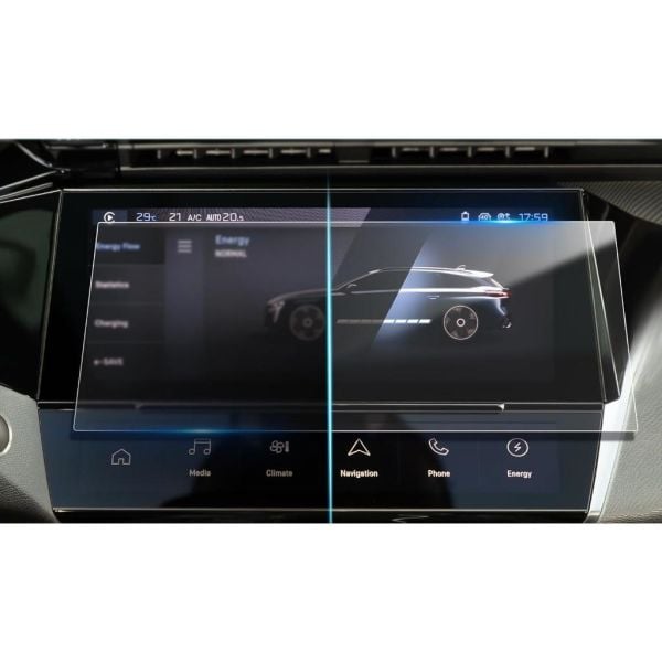 Peugeot 408 10 inç Ekran Koruyucu Multimedya Şeffaf Nano