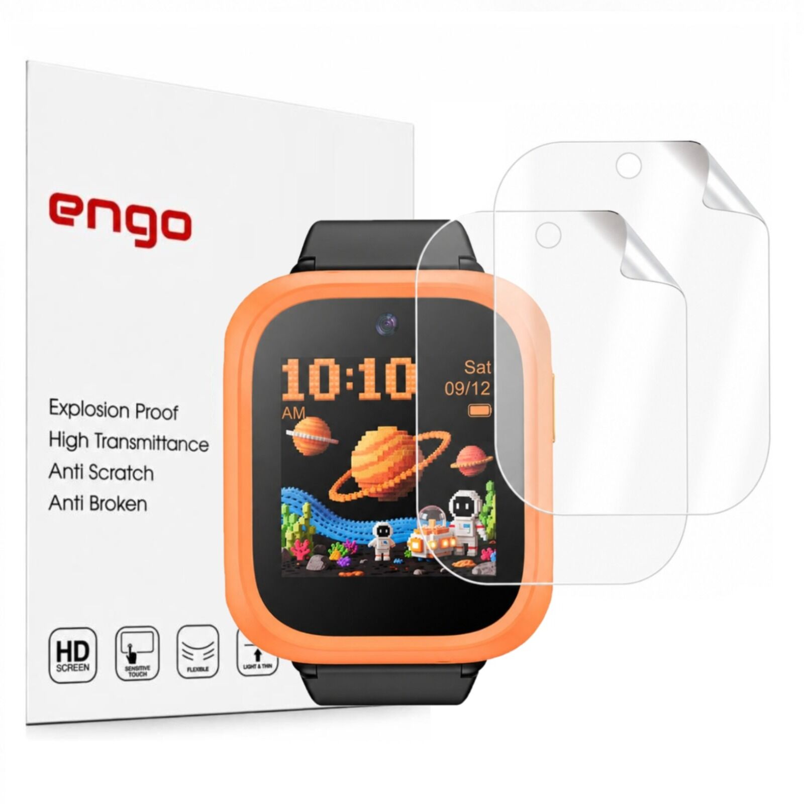 TCL Kids Watch K5 Ekran Koruyucu TPU, Tam Kaplayan Akıllı Çocuk Saat Koruması 2 Adet, Çizilmeye Dayanıklı Koruma MT50V