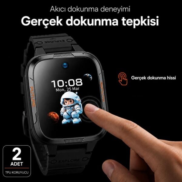 Honor Choice Kids Watch Plus Ekran Koruyucu TPU (5504AHPQ), Tam Kaplayan Akıllı Saat Koruması 2 Adet, Çizilmeye Dayanıklı Şeffaf Koruma