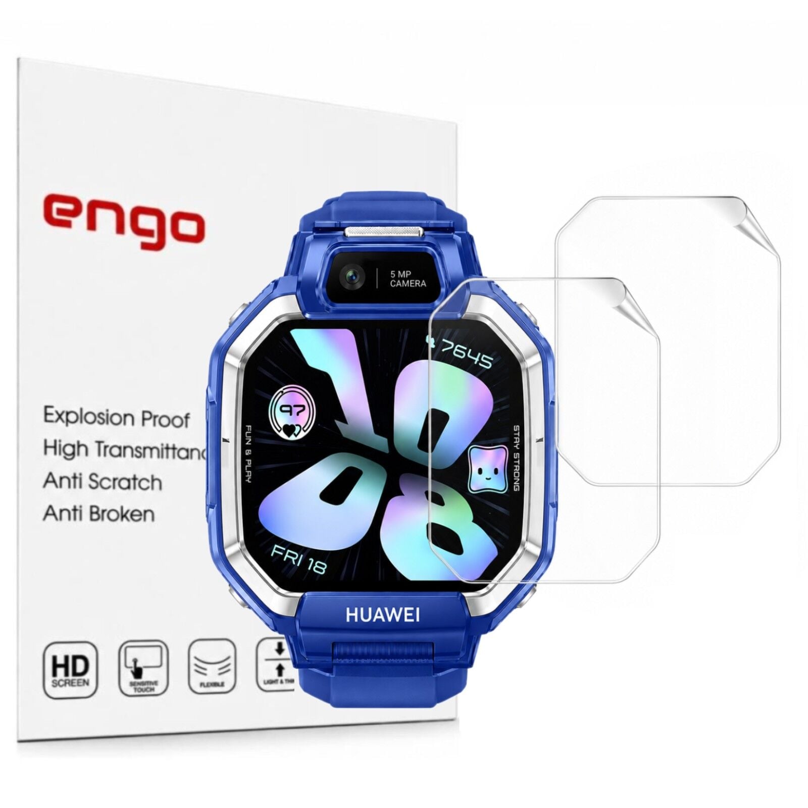 Huawei Watch Kids X1 Ekran Koruyucu TPU, Tam Kaplayan Akıllı Saat Koruması 2 Adet, Çizilmeye Dayanıklı Şeffaf Koruma