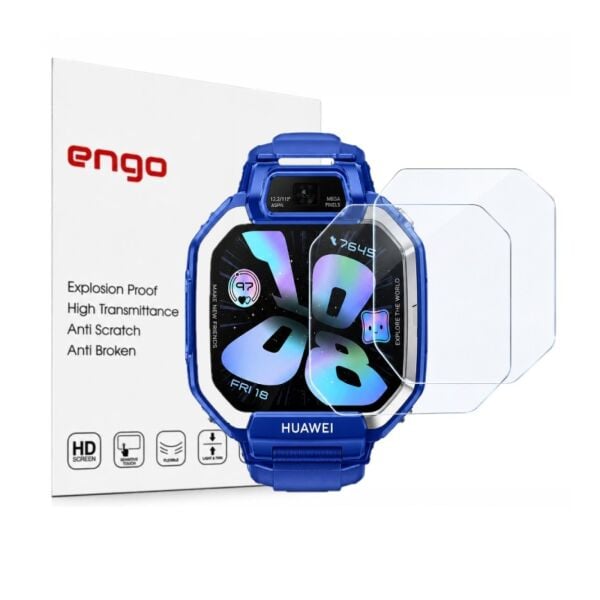 Huawei Watch Kids X1 Ekran Koruyucu Nano Parlak Çizilmeye Dayanıklı Akıllı Saat Koruması, 9H Kırılmaz Esnek Cam, Hd Şeffaf 2 Adet