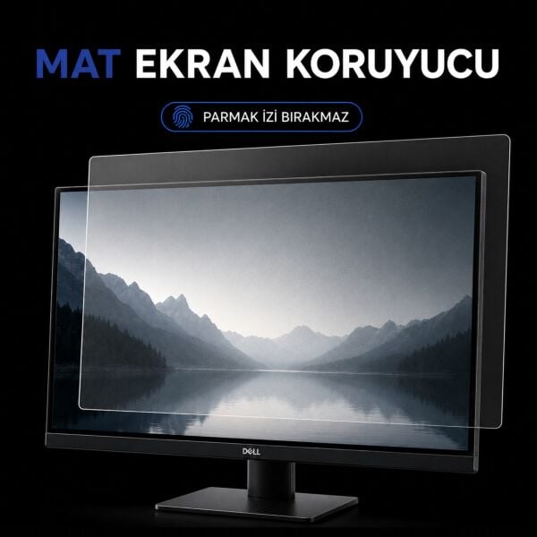 Dell Pro E2425HSM 23.8 İnç Mat Ekran Koruyucu, Parmak İzi Bırakmayan Yansıma Ve Parlama Önleyici Koruma, 9H Esnek Nano Cam
