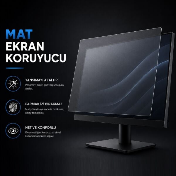 Dell Pro E2425HSM 23.8 İnç Mat Ekran Koruyucu, Parmak İzi Bırakmayan Yansıma Ve Parlama Önleyici Koruma, 9H Esnek Nano Cam