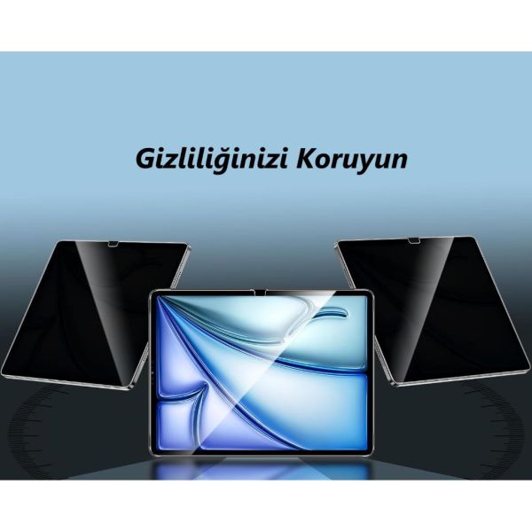 Apple iPad Air 11 inç Hayalet Ekran Koruyucu  M4 M3 M2 Uyumlu Şeffaf Nano Cam