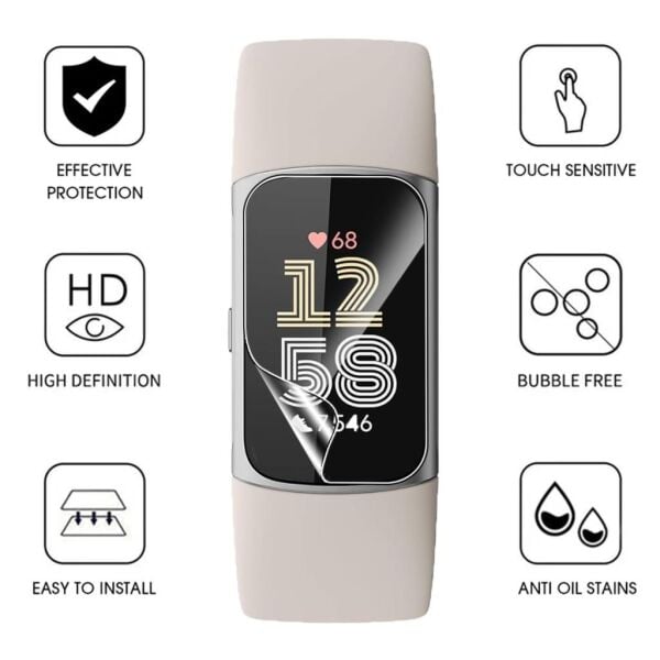 Fitbit Charge 6 Akıllı Bileklik Ekran Koruyucu TPU 2 Adet